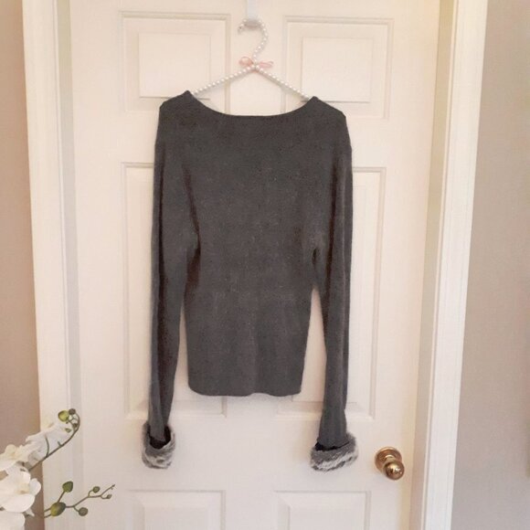 EUC Rosanna grey wool & angora blend faux fur sweater, S - Picture 4 of 4